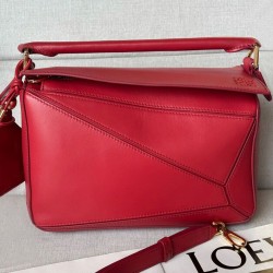 Special Grade Replica Loewe Featherlight Puzzle Small Bag Red Clone Sale