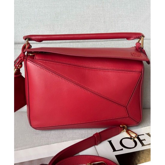 Special Grade Replica Loewe Featherlight Puzzle Small Bag Red Clone Sale
