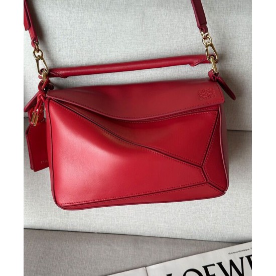 Special Grade Replica Loewe Featherlight Puzzle Small Bag Red Clone Sale