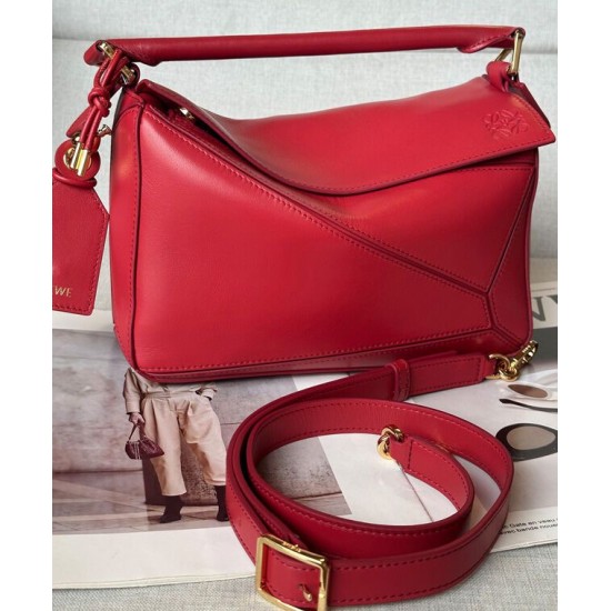 Special Grade Replica Loewe Featherlight Puzzle Small Bag Red Clone Sale