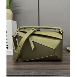 Special Grade Replica Loewe Puzzle Edge Classic Vintage Bag Small Green Clone Sale