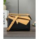 Special Grade Replica Loewe Puzzle Edge Classic Small Two-Tone Bag, Black/Brown Clone Sale