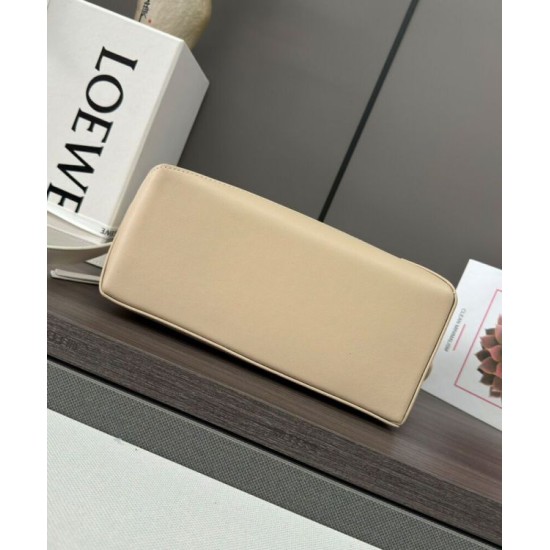 Special Grade Replica Loewe Puzzle Edge Classic Small Two-Tone Bag, White/Beige Clone Sale