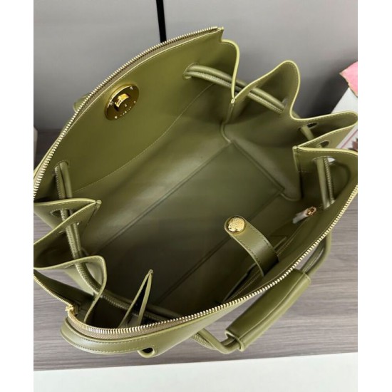 Special Grade Replica Loewe Madrid Medium Soft Calfskin Bag Olive Clone Sale