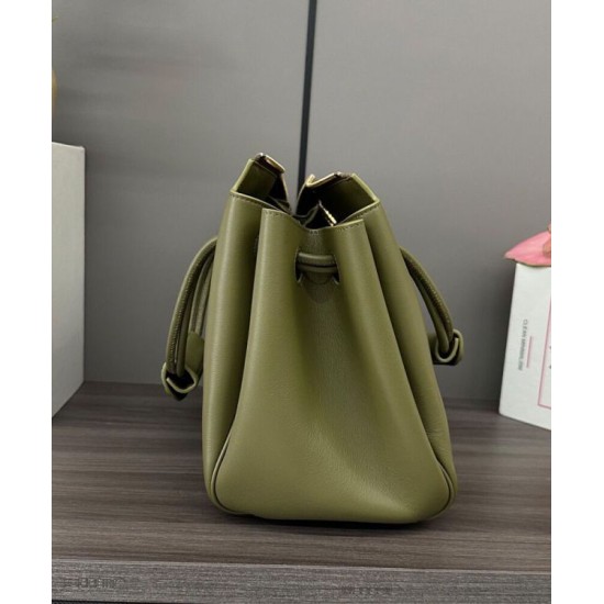Special Grade Replica Loewe Madrid Medium Soft Calfskin Bag Olive Clone Sale