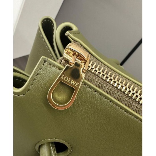 Special Grade Replica Loewe Madrid Medium Soft Calfskin Bag Olive Clone Sale