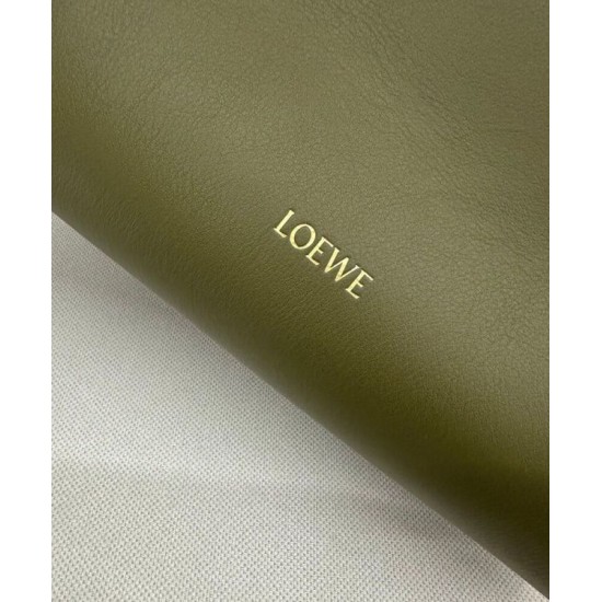 Special Grade Replica Loewe Madrid Medium Soft Calfskin Bag Olive Clone Sale