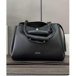 Special Grade Replica Loewe Madrid Medium Soft Calfskin Bag Black Clone Sale