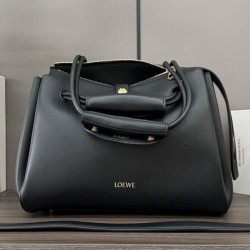 Special Grade Replica Loewe Madrid Medium Soft Calfskin Bag Black Clone Sale