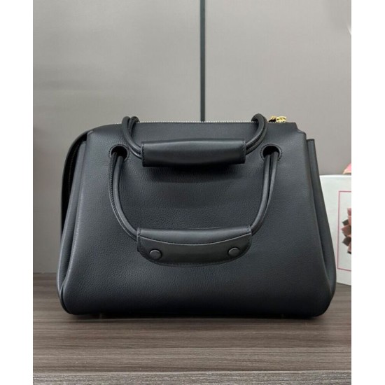 Special Grade Replica Loewe Madrid Medium Soft Calfskin Bag Black Clone Sale
