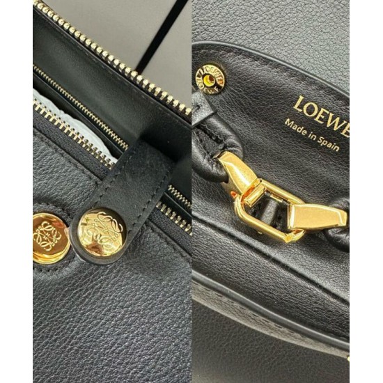 Special Grade Replica Loewe Madrid Medium Soft Calfskin Bag Black Clone Sale