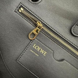 Special Grade Replica Loewe Madrid Medium Soft Calfskin Bag Black Clone Sale