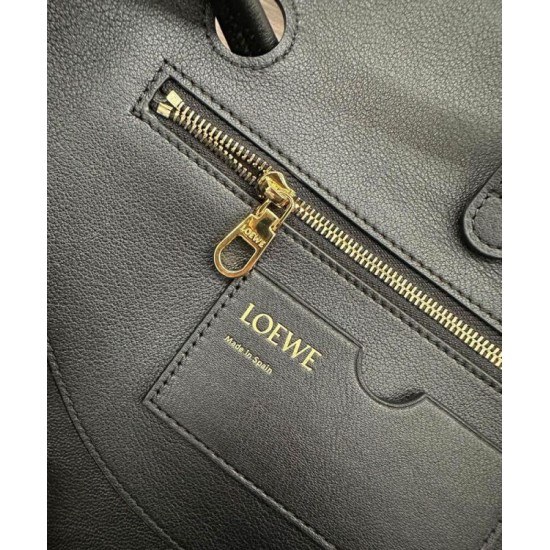 Special Grade Replica Loewe Madrid Medium Soft Calfskin Bag Black Clone Sale
