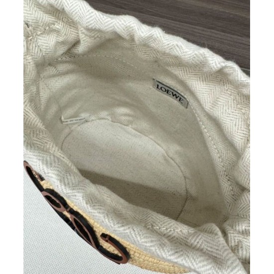 Special Grade Replica Loewe Raffia Shoulder Bag Coffee Clone Sale
