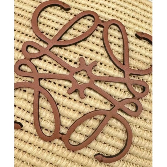 Special Grade Replica Loewe Raffia Shoulder Bag Coffee Clone Sale