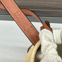 Special Grade Replica Loewe Raffia Shoulder Bag Coffee Clone Sale
