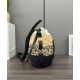 Special Grade Replica Loewe Raffia Shoulder Bag Black Clone Sale