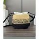 Special Grade Replica Loewe Raffia Shoulder Bag Black Clone Sale