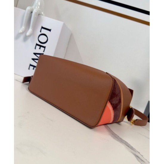 Special Grade Replica Loewe Small Puzzle Edge Landscape Bag in Nappa Calfskin Coffee Clone Sale