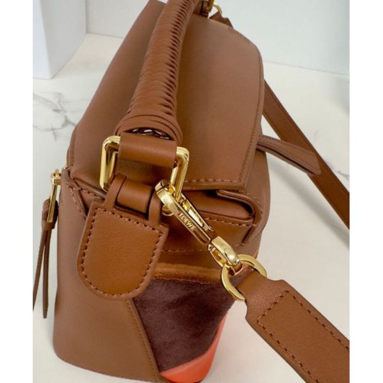 Special Grade Replica Loewe Small Puzzle Edge Landscape Bag in Nappa Calfskin Coffee Clone Sale