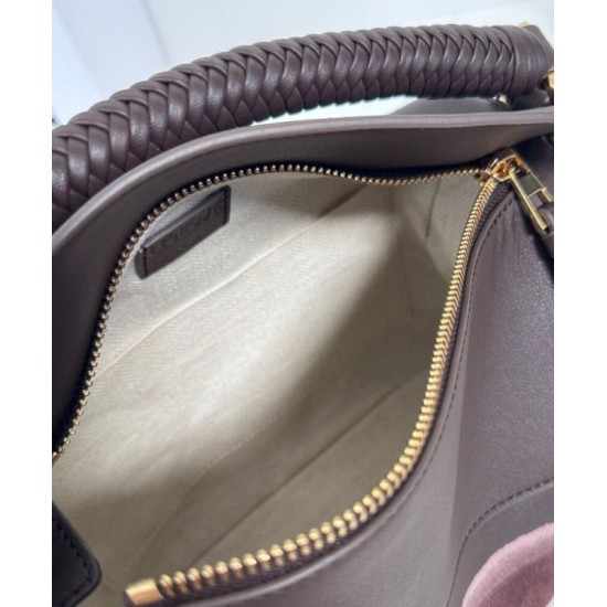 Special Grade Replica Loewe Small Puzzle Edge Landscape Bag in Nappa Calfskin Dark Coffee Clone Sale