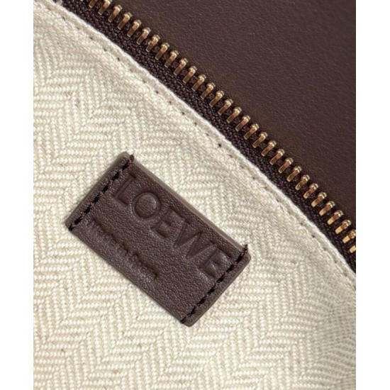Special Grade Replica Loewe Small Puzzle Edge Landscape Bag in Nappa Calfskin Dark Coffee Clone Sale