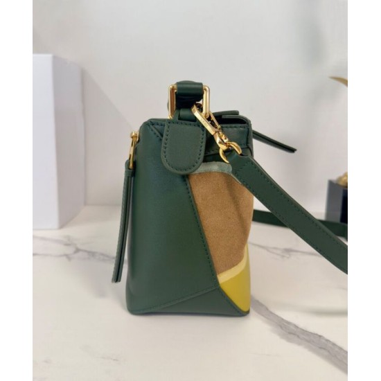 Best Replica Loewe Small Puzzle Edge Landscape Bag in Nappa Calfskin Green Fake At Cheap Price Special Grade Replica Loewe Small Puzzle Edge Landscape Bag in Nappa Calfskin Green Clone Sale