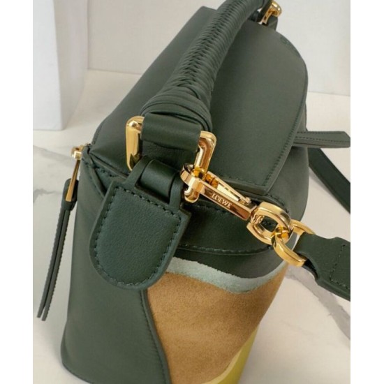 Best Replica Loewe Small Puzzle Edge Landscape Bag in Nappa Calfskin Green Fake At Cheap Price Special Grade Replica Loewe Small Puzzle Edge Landscape Bag in Nappa Calfskin Green Clone Sale