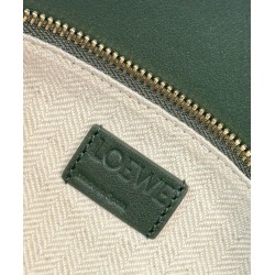 Special Grade Replica Loewe Small Puzzle Edge Landscape Bag in Nappa Calfskin Green Clone Sale