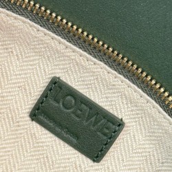 Special Grade Replica Loewe Small Puzzle Edge Landscape Bag in Nappa Calfskin Green Clone Sale