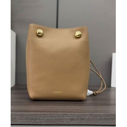 Special Grade Replica Loewe Pebble Pouch Bags Apricot Clone Sale