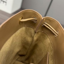Special Grade Replica Loewe Pebble Pouch Bags Apricot Clone Sale