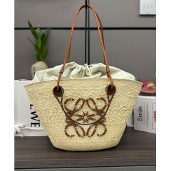 Special Grade Replica Loewe Large Anagram Basket Bag in Coffee Clone Sale