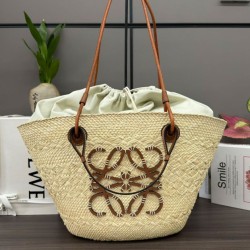 Special Grade Replica Loewe Large Anagram Basket Bag in Coffee Clone Sale