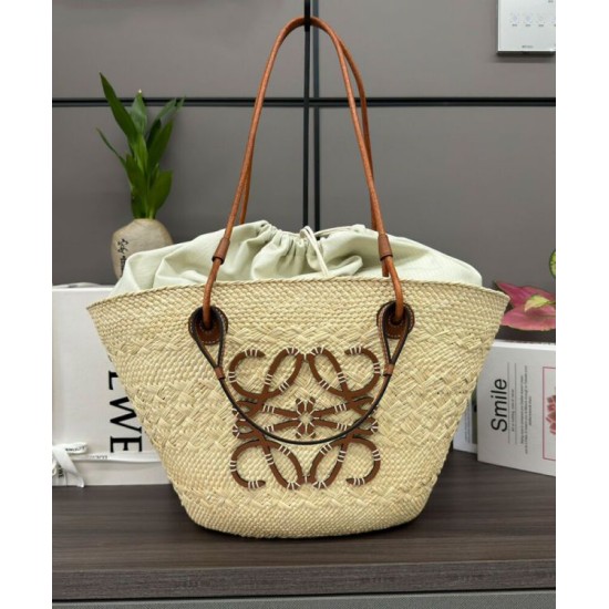 Special Grade Replica Loewe Large Anagram Basket Bag in Coffee Clone Sale