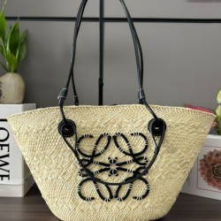 Special Grade Replica Loewe Large Anagram Basket Bag in Black Clone Sale