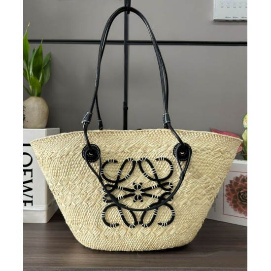 Special Grade Replica Loewe Large Anagram Basket Bag in Black Clone Sale