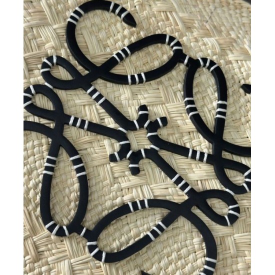 Special Grade Replica Loewe Large Anagram Basket Bag in Black Clone Sale