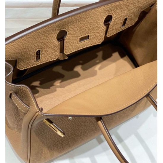 Special Grade Replica Hermes Birkin Bag 25cm/30cm Camel Clemence Gold Hardware Clone Sale