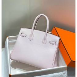Special Grade Replica Hermes Birkin 25cm/30cm Pink Clemence Bag with Silver Hardware Clone Sale