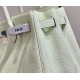 Special Grade Replica Hermes Birkin 25cm/30cm Light Green Clemence Bag with Silver Hardware Clone Sale
