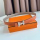 Special Grade Replica Hermes H Medor 24MM Reversible Belt in Epsom Gray Clone Sale