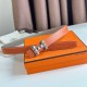 Special Grade Replica Hermes H Medor 24MM Reversible Belt in Epsom Gray Clone Sale
