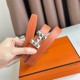 Special Grade Replica Hermes H Medor 24MM Reversible Belt in Epsom Gray Clone Sale