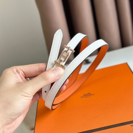Special Grade Replica Hermes Ancre 13MM Reversible Belt in Epsom Orange Clone Sale