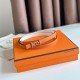 Special Grade Replica Hermes Ancre 13MM Reversible Belt in Epsom Orange Clone Sale