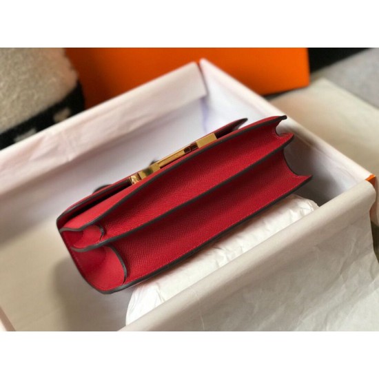 Special Grade Replica Hermes Constance MM 24cm Red Epsom Bag Clone Sale