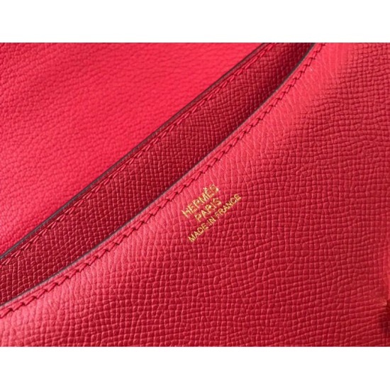 Special Grade Replica Hermes Constance MM 24cm Red Epsom Bag Clone Sale