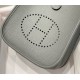 Special Grade Replica Hermes Evelyne III TPM gray clemence bag Clemence Clone Sale