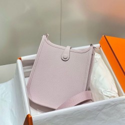 Special Grade Replica Hermes Evelyne III TPM pale mauve clemence bag Clone Sale